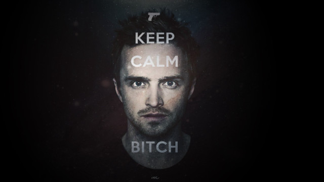 Bearded man keep calm astronaut free wallpaper for desktop - medium preview image