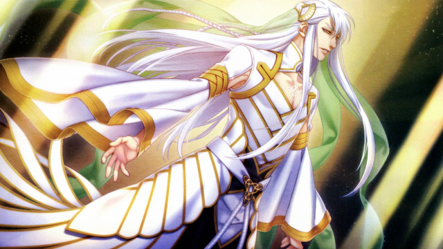 Woman white dress white bird free wallpaper for desktop - medium preview image