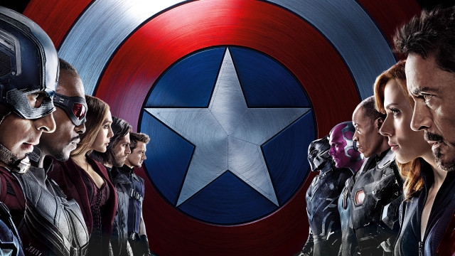 Avengers characters shield logo star free wallpaper for desktop - medium preview image