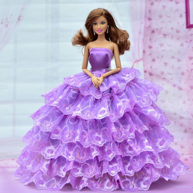 Barbie doll purple dress pink free wallpaper for tablet - medium preview image