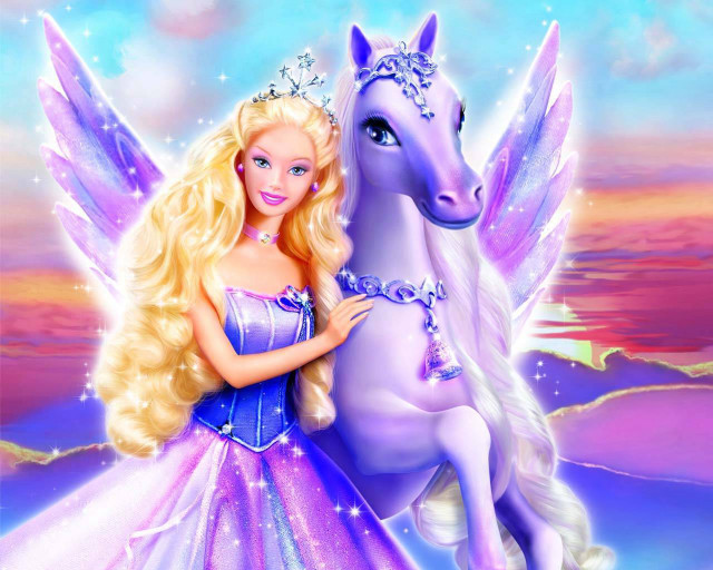 Fairy blonde horse wings magic free wallpaper for desktop - medium preview image