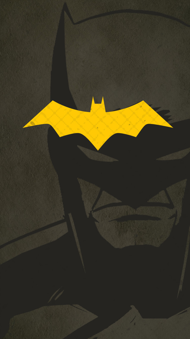 Batman poster yellow bat black free wallpaper for mobile - medium preview image