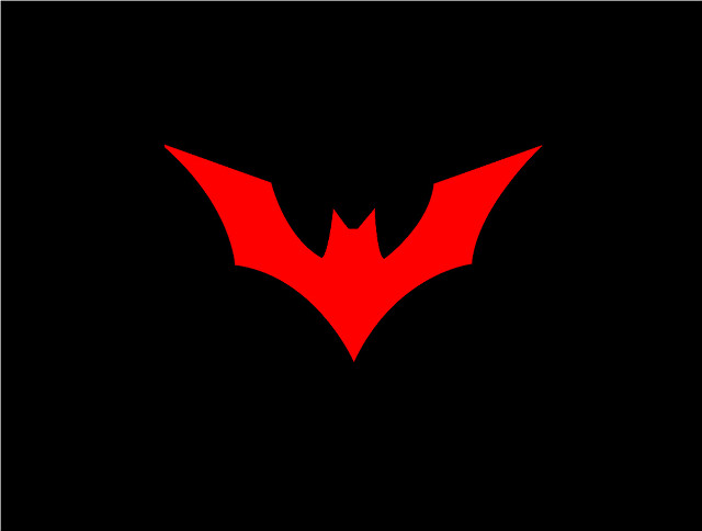 Red bat logo black background free wallpaper for desktop - medium preview image