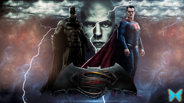 Man superman movie poster lightning free wallpaper for desktop - medium preview image