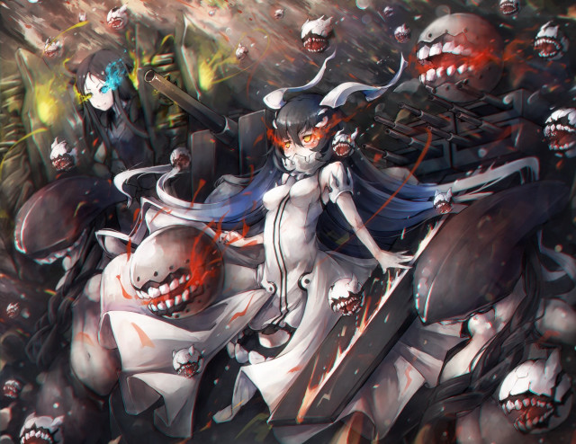 Woman sword demonic monsters forest free wallpaper for desktop - medium preview image