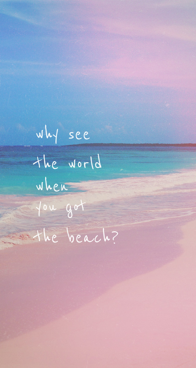 Beach sunset horizon quote english free wallpaper for mobile - medium preview image