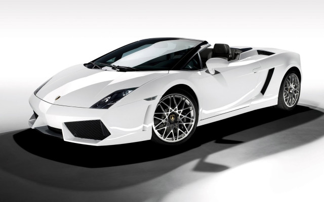 White sports car studio shadow #2 free wallpaper for desktop - medium preview image