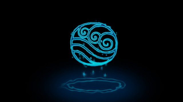 Blue ball hologram arcane lightning free wallpaper for desktop - medium preview image