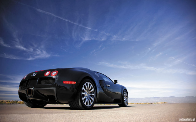 Black sports car road clouds free wallpaper for desktop - medium preview image