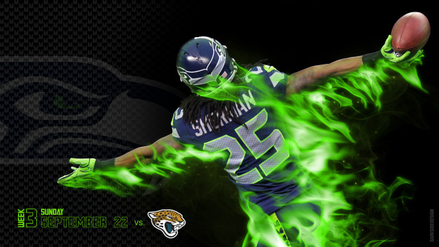Football player air green fireball free wallpaper for desktop - medium preview image