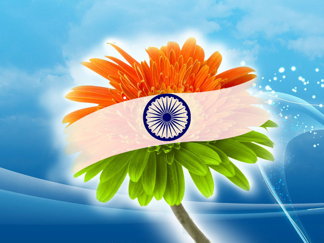 Flower flag sky water droplets free wallpaper for desktop - medium preview image