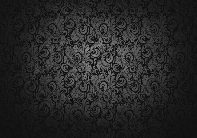 Black wallpaper swirls leaves surface #2 free wallpaper for desktop - medium preview image