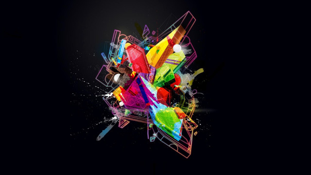 Colorful abstract design black background #10 free wallpaper for desktop - medium preview image