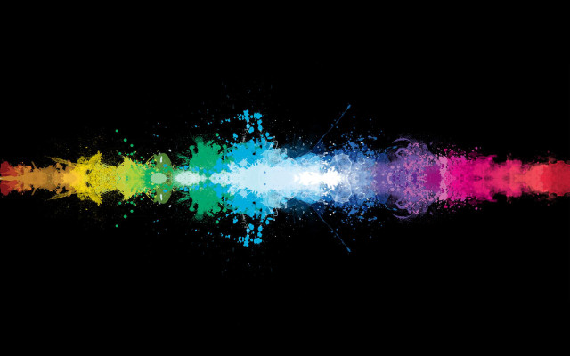 Colorful explosion black background white #2 free wallpaper for desktop - medium preview image