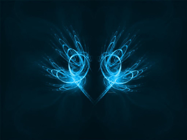 Blue abstract background wings black free wallpaper for desktop - medium preview image