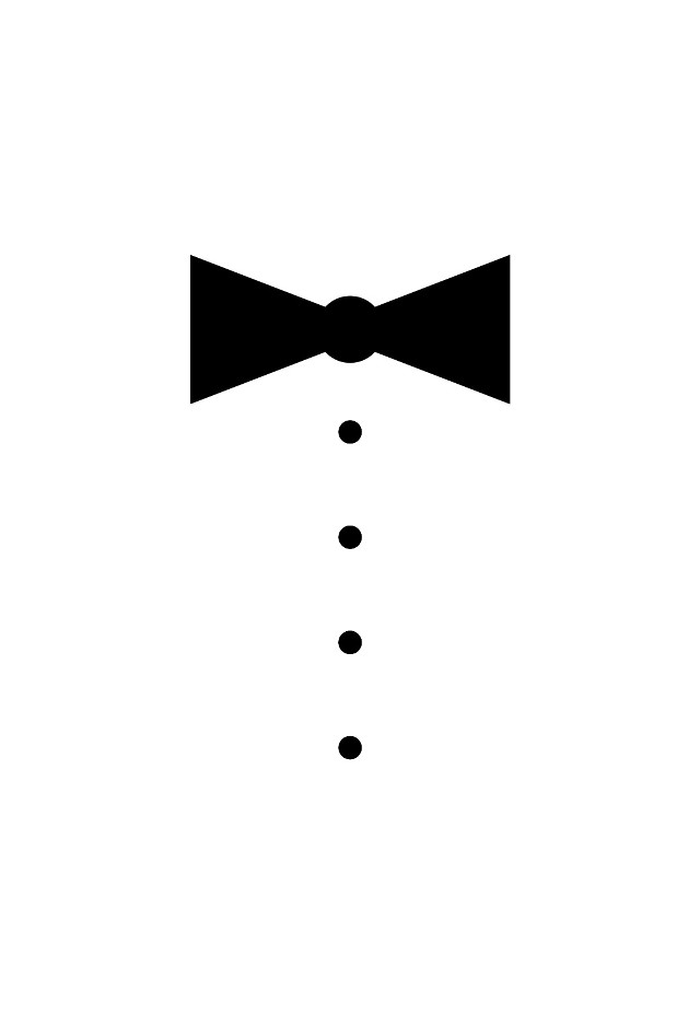 Bow tie tuxedo shirt black free wallpaper for mobile - medium preview image