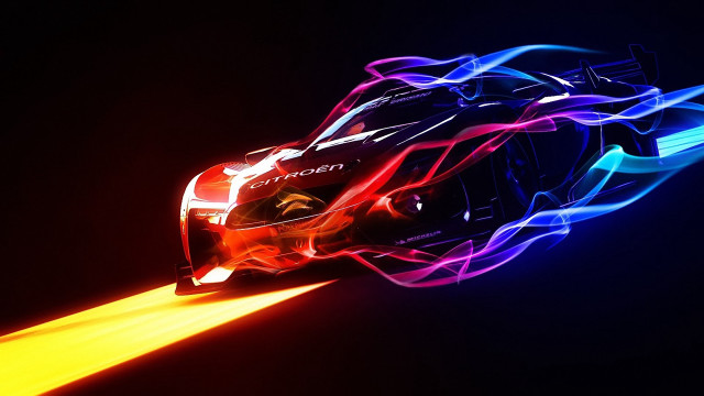 Car lights dark bright top free wallpaper for desktop - medium preview image