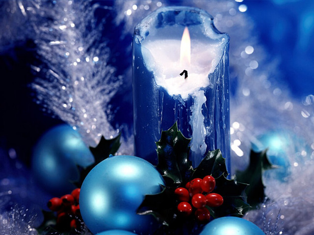 Candle holder christmas decorations snow free wallpaper for desktop - medium preview image