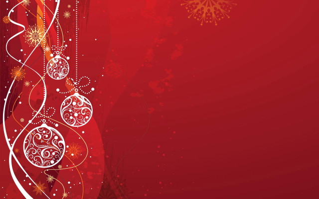 Red christmas background ornaments snowflakes #3 free wallpaper for desktop - medium preview image