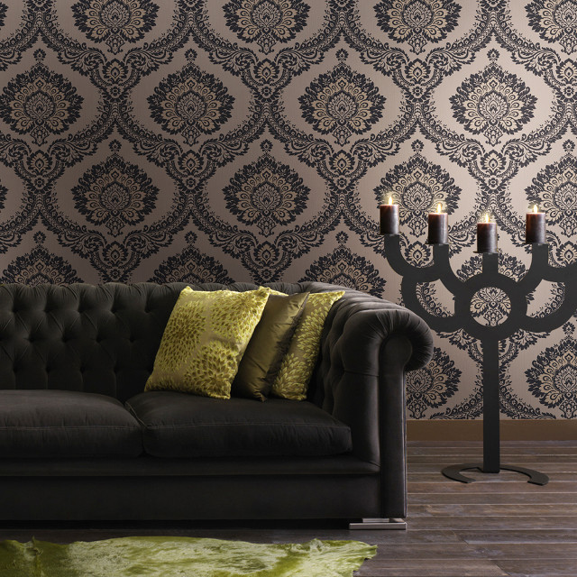 Couch black yellow pillow candelabra free wallpaper for tablet - medium preview image