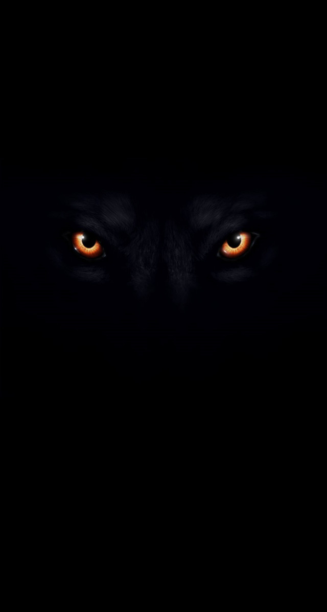 Dark wolf eyes glowing in free wallpaper for mobile - medium preview image
