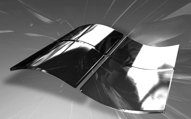 Metal shiny bw raytrace deconstructivism free wallpaper for desktop - medium preview image