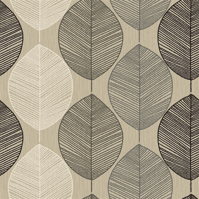 Leaves pattern beige background black free wallpaper for tablet - medium preview image