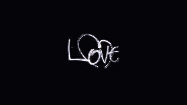 Black background white love white free wallpaper for desktop - medium preview image