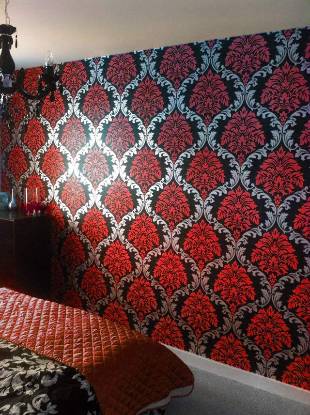 Bedroom red black wallpaper roses free wallpaper for mobile - medium preview image