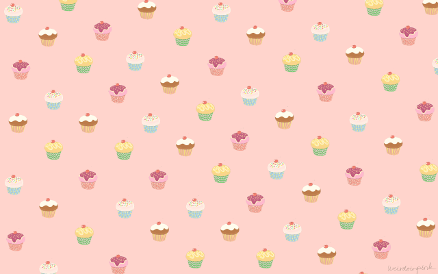 Pink background cupcakes cherry top free wallpaper for desktop - medium preview image