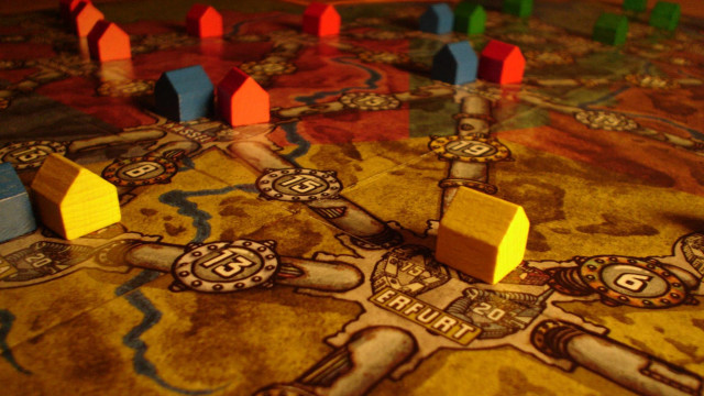 Board game small houses candles free wallpaper for desktop - medium preview image