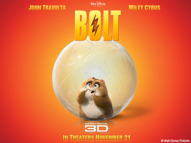 Bolt movie poster 3d rendering free wallpaper for desktop - medium preview image