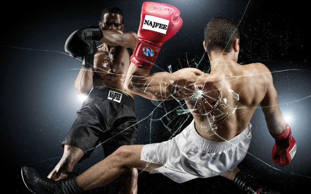 Boxing ring fight broken glass free wallpaper for desktop - medium preview image