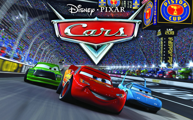 Cars driving street stadium crowd free wallpaper for desktop - medium preview image