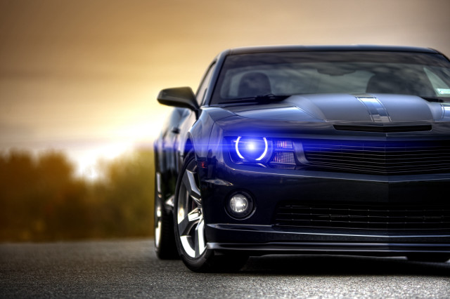Car blue stripe driving road free wallpaper for desktop - medium preview image