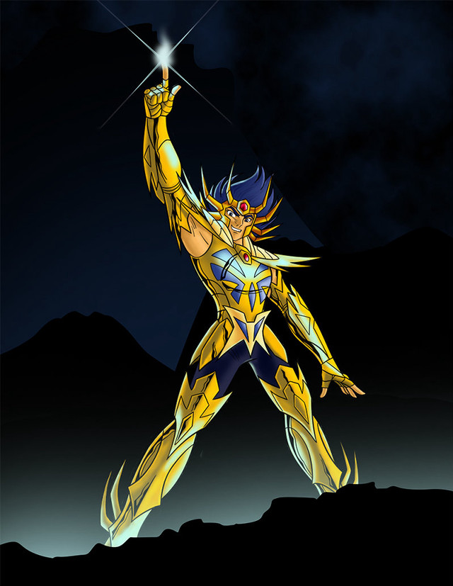 Man yellow blue suit sword free wallpaper for mobile - medium preview image