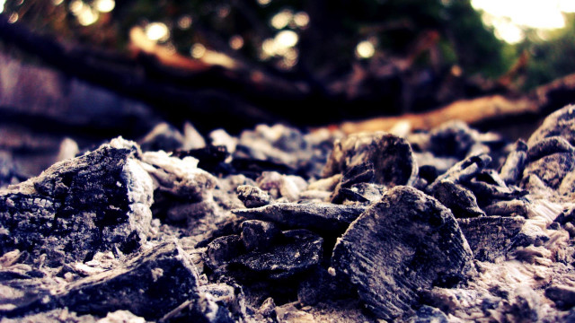 Rocky dirt pile city lights free wallpaper for desktop - medium preview image