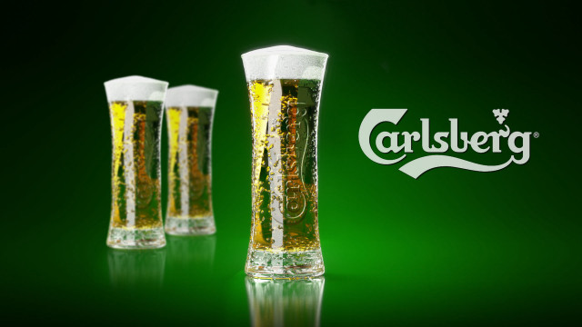 Three tall glasses beer carlsberg free wallpaper for desktop - medium preview image