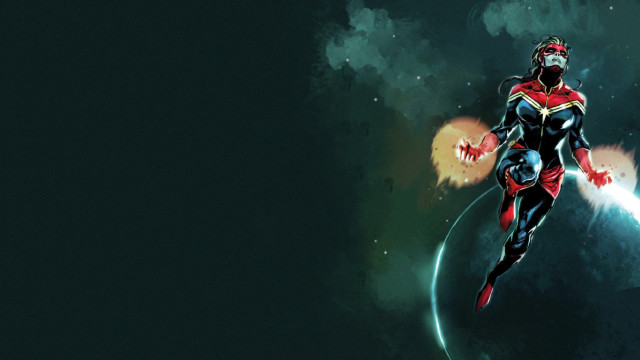 Man space suit flying glowing free wallpaper for desktop - medium preview image