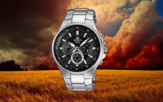 Watch grass cloudy sky red free wallpaper for desktop - medium preview image