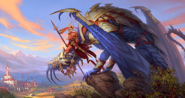 Dragon knight painting artwork fantasy free wallpaper for desktop - medium preview image