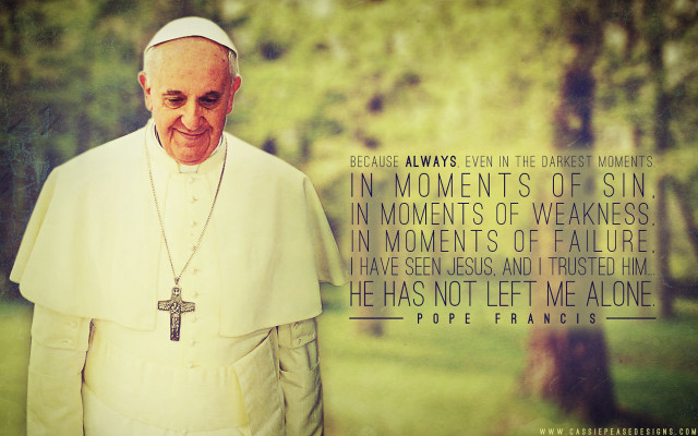 Pope francis quote tree background free wallpaper for desktop - medium preview image