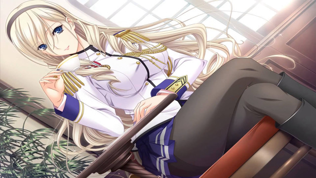 Woman chair knife hand plant free wallpaper for desktop - medium preview image