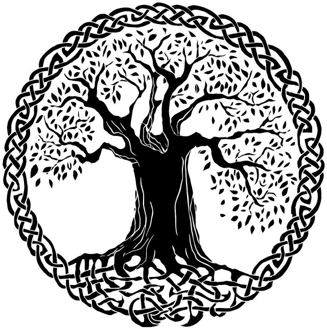 Tree life celtic pattern circle free wallpaper for tablet - medium preview image