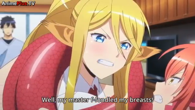 Blonde girl red dress sword free wallpaper for desktop - medium preview image