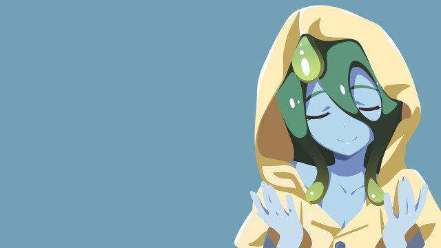 Cartoon character hoodie eyes closed free wallpaper for desktop - medium preview image