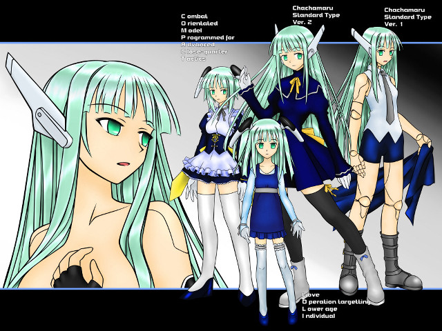 Anime girls hair colors styles #2 free wallpaper for desktop - medium preview image