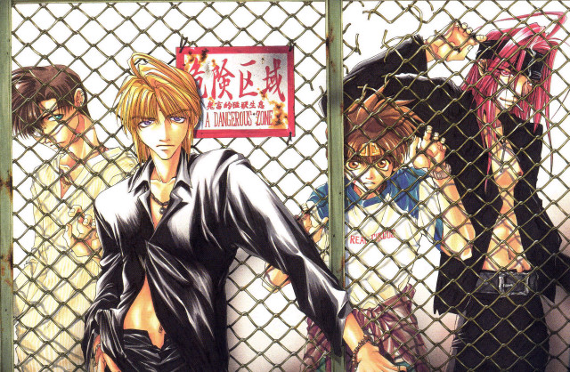 Man standing behind fence crowd free wallpaper for desktop - medium preview image