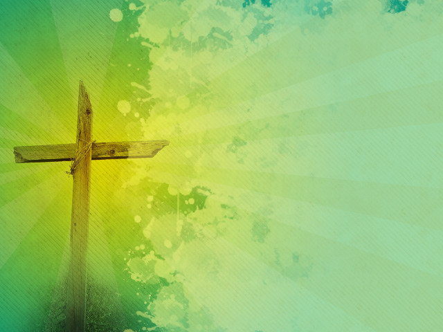Cross green yellow sunburst grunge free wallpaper for desktop - medium preview image