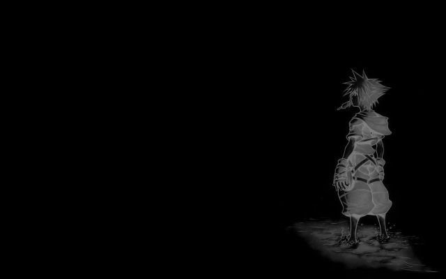 Person dark black background white free wallpaper for desktop - medium preview image